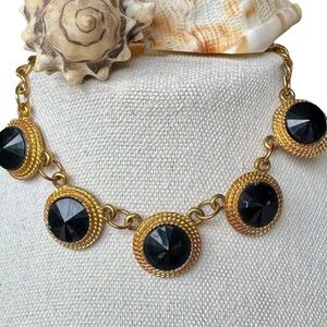 Black Faceted Connector Links Beaded Spacers Necklace Components Jewelry Making